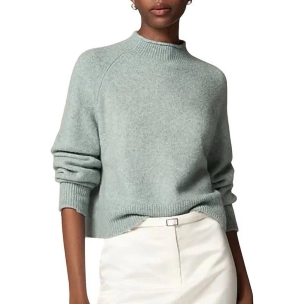 J.Crew Roll Neck Sweater in Super Soft Yarn XL Merino Wool Alpaca Blend Raglan